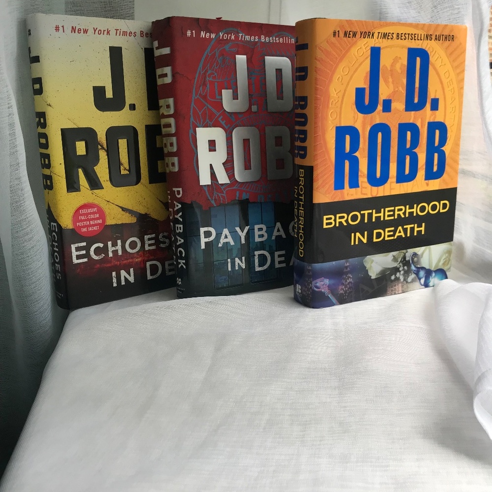 J.D. ROBB: Brotherhood in Death | Payback in Death | Echoes in Death — HARDCOVER